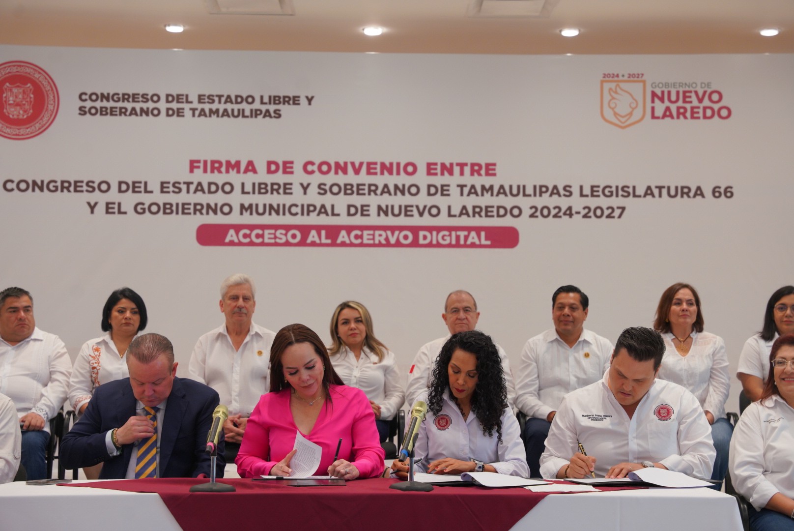 Con firma de convenio entre Congreso de Tamaulipas y Ayuntamiento aumentará acervo universal de información