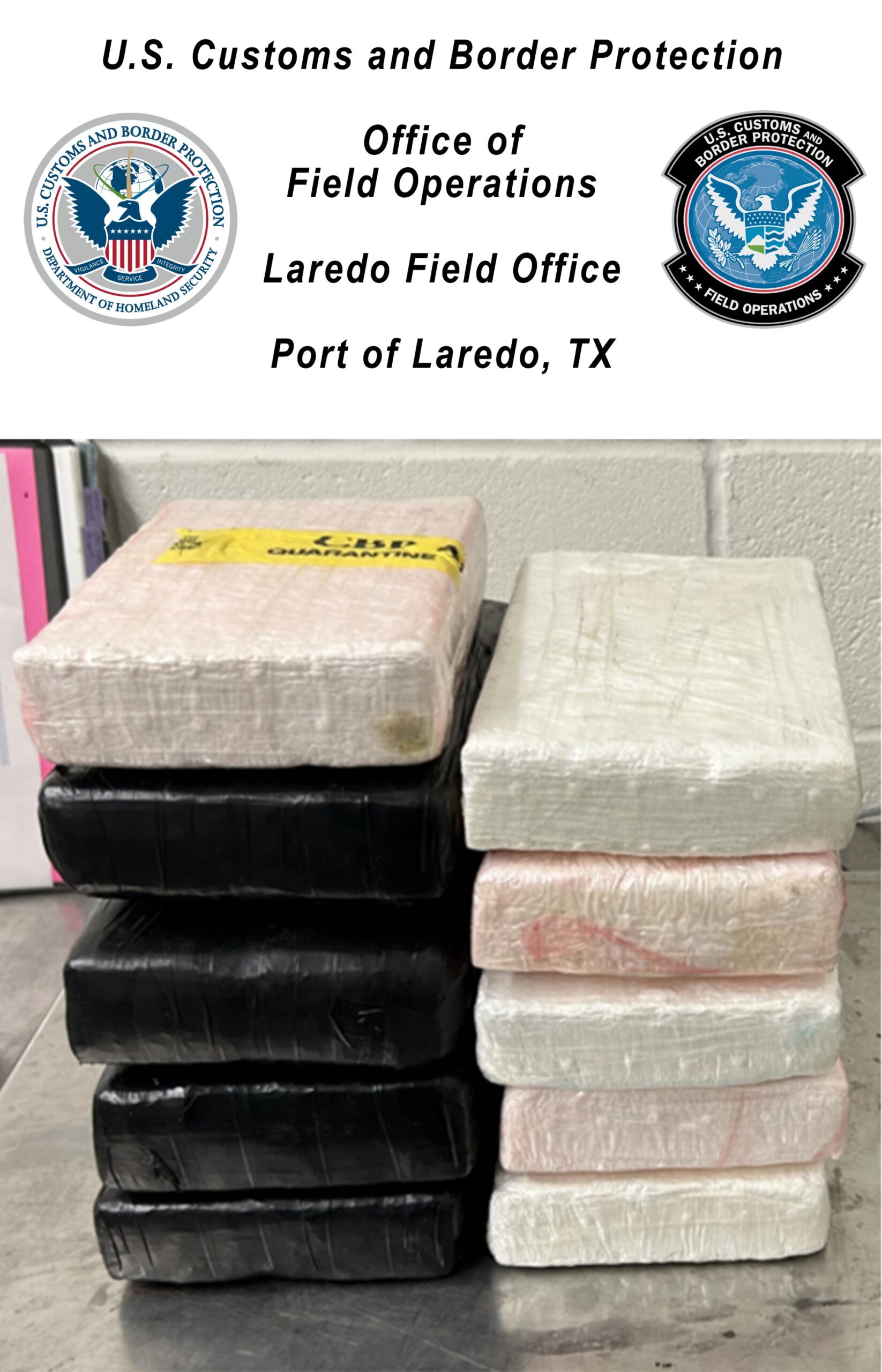 Decomisan en puente internacional 18.8 kilos de droga