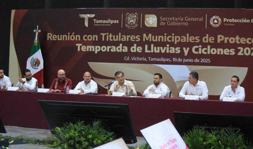 Convoca Américo a fortalecer acciones preventivas ante la temporada de lluvias y ciclones