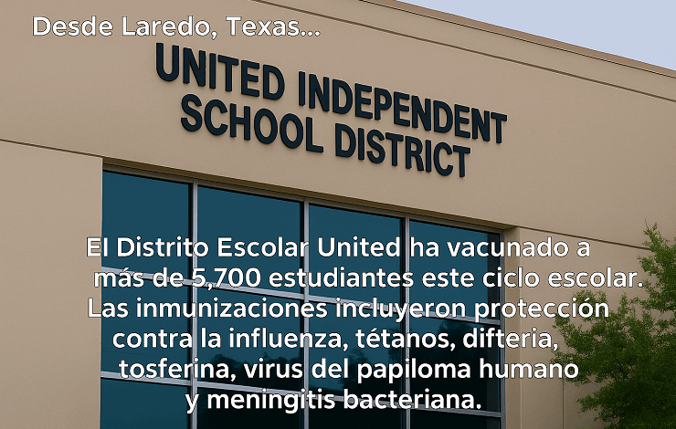 Vacuna UISD a más de 5 mil 700 estudiantes contra enfermedades respiratorias