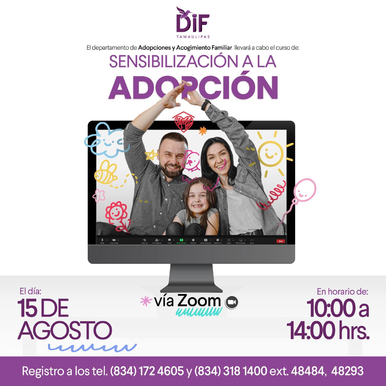 Ofrecerá el DIF curso virtual de sensibilización para adopciones