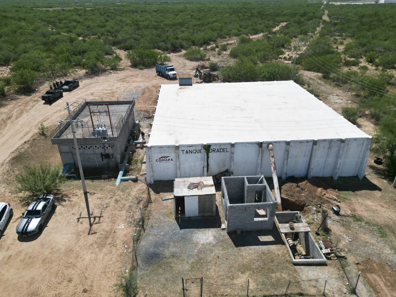 Rehabilitan cisterna y tanque de agua para garantizar abasto en el poniente