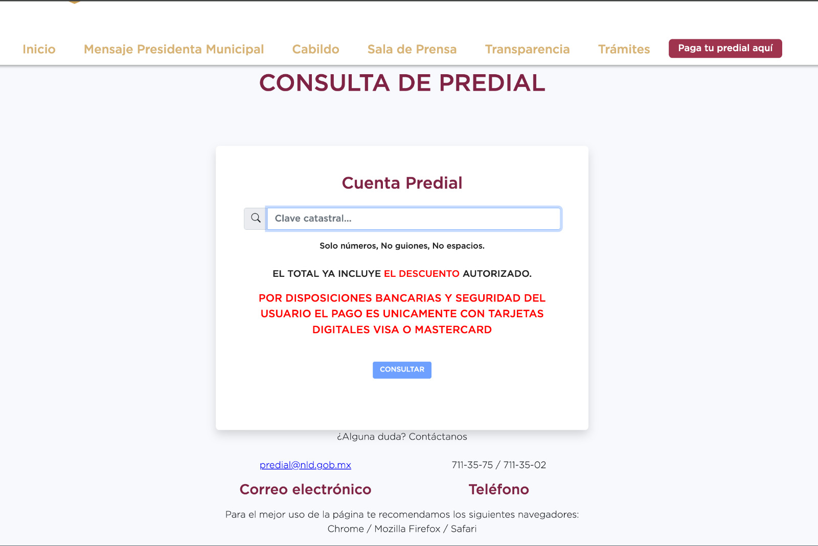 Invitan a pagar en línea el impuesto predial