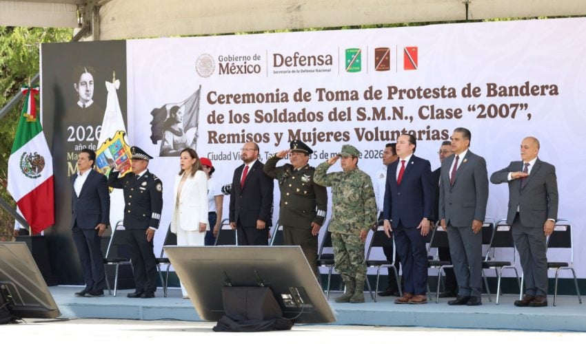 Gobierno de Tamaulipas honra la Batalla de Puebla con toma de protesta del jóvenes del SMN